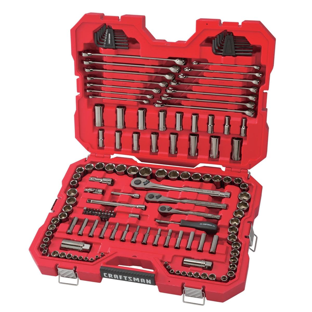 121 Piece SAE and Metric Chrome Mechanic Tool Set O679