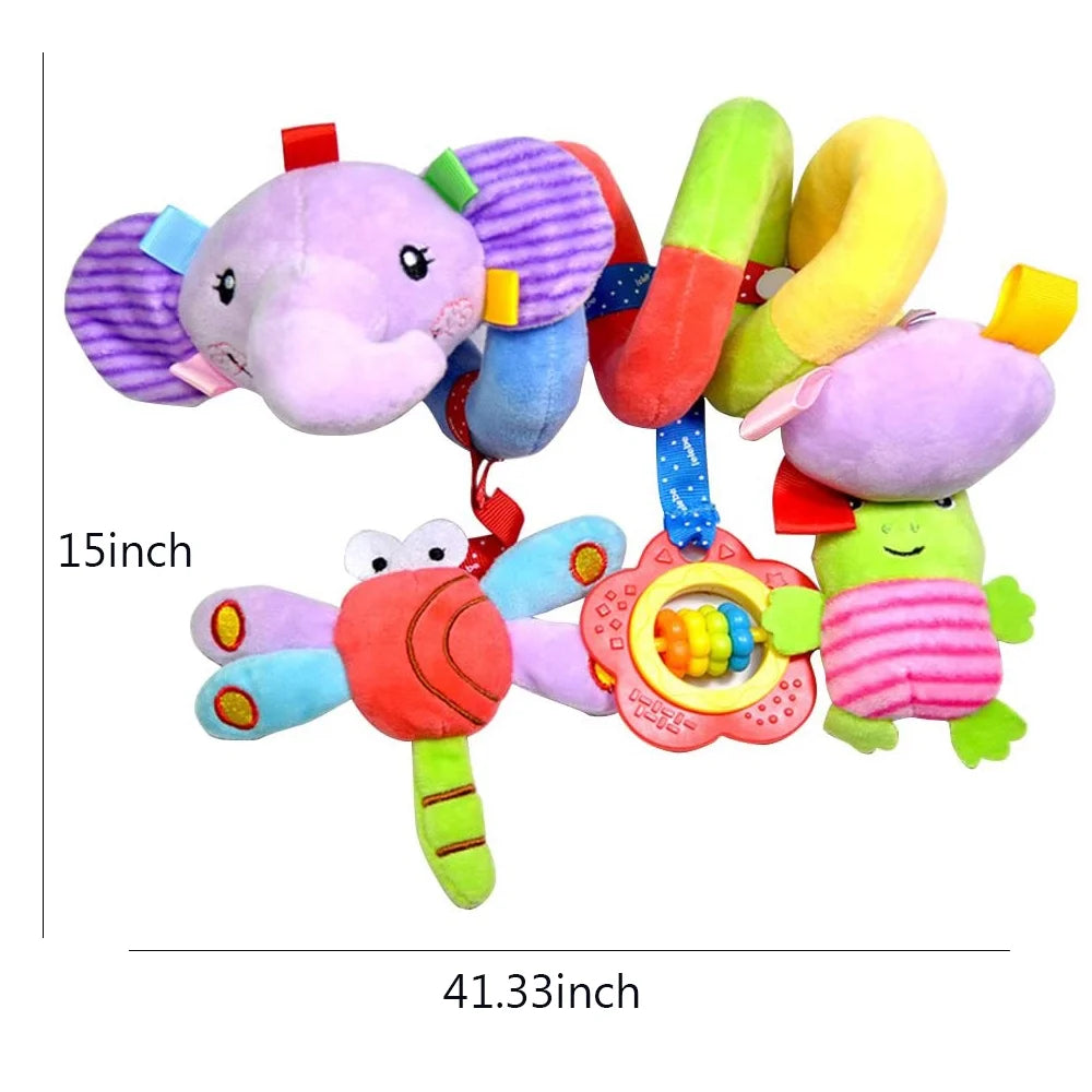 Purple Elephant Baby Stroller Hanging Plush Toys M951361