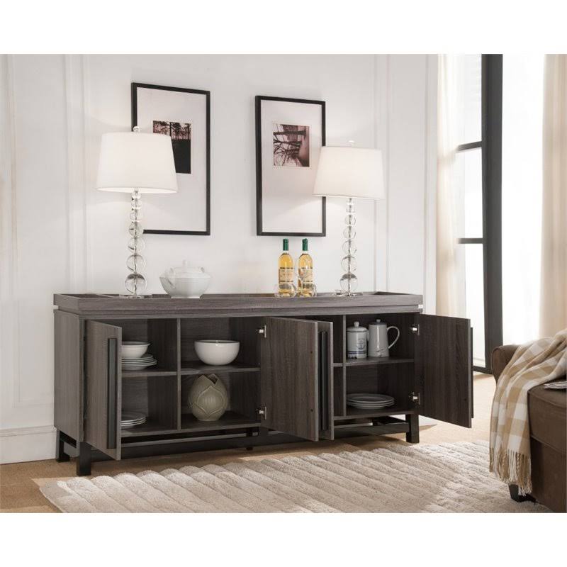 Distressed Gray Wood Buffet A940227
