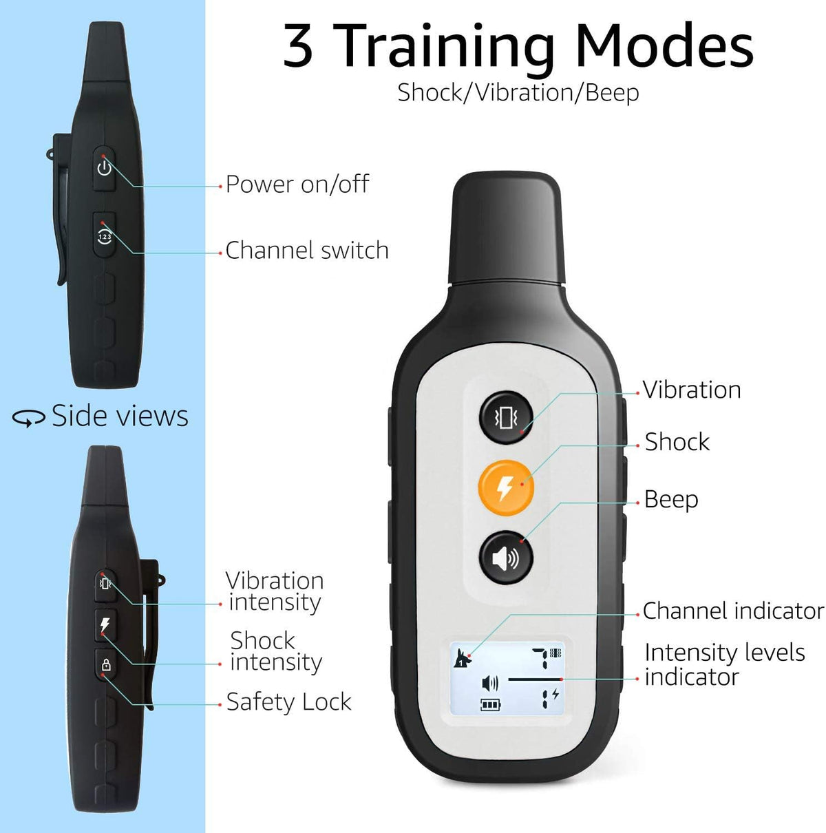 Waterproof Dog Training Shock Collar with Remote K812