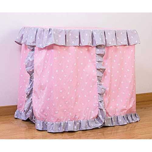 Pink White Heart Pet Dog Bed L43745