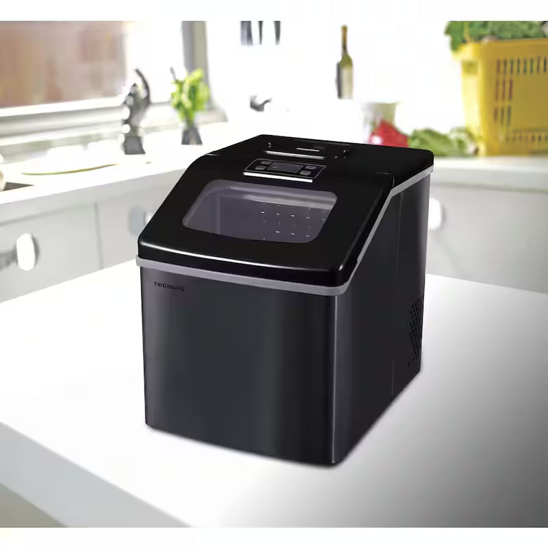 40 lb. Freestanding Ice Maker in Black Stainless A89454