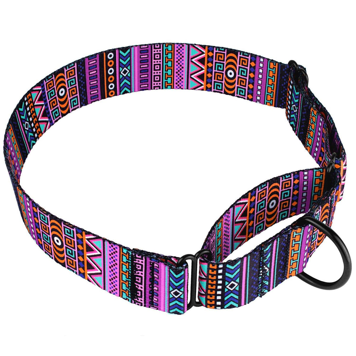 Martingale Dog Collar Nylon Tribal Pattern Adjustable Heavy Duty M374