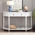Navy Blue 3 Drawer Wood Console Table Q534