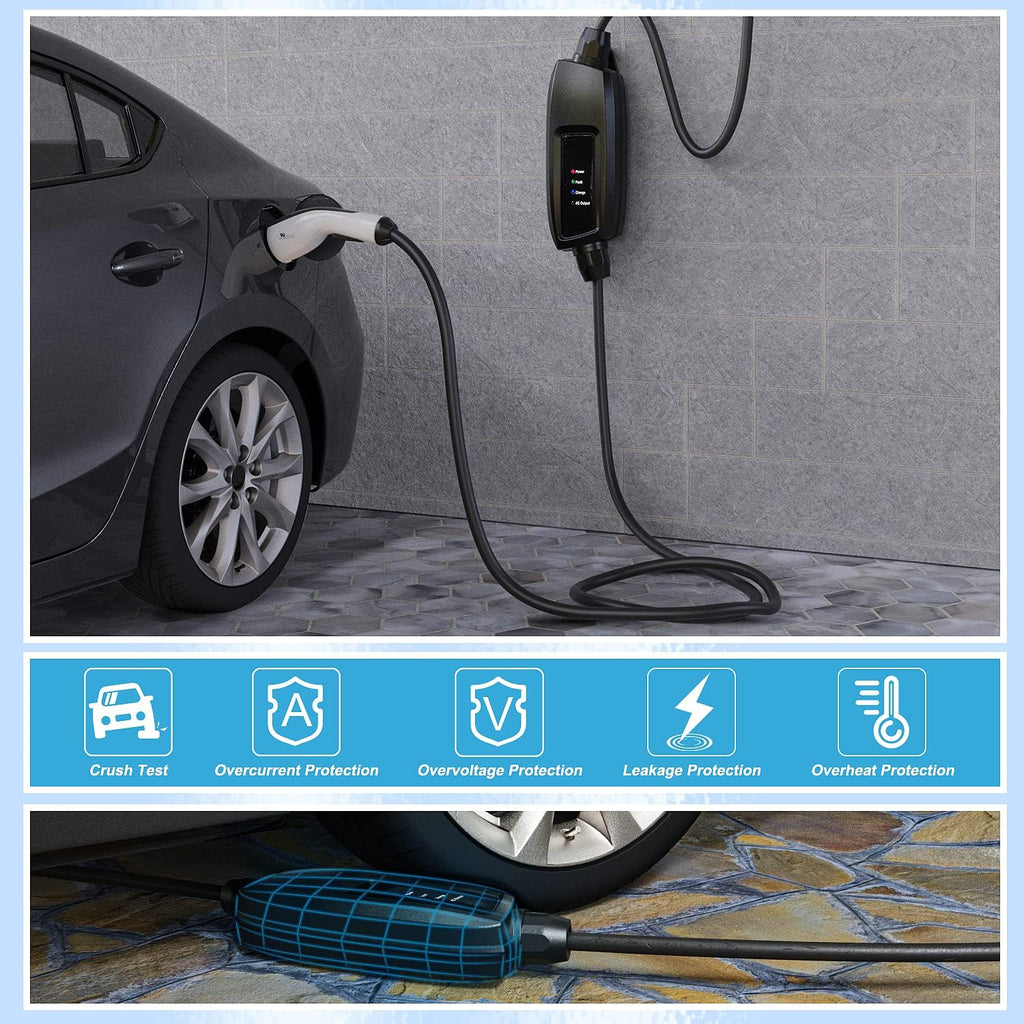 Portable Level 1 EV Charger (110V, 16A, 25ft) N783291