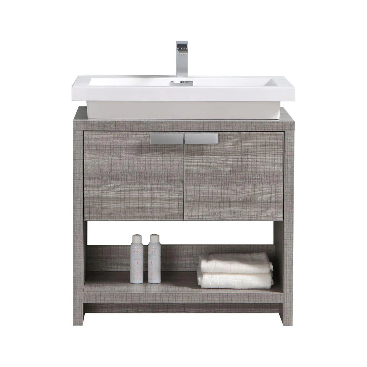 32 in. Ash Gray Bathroom Vanity F9828