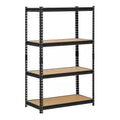 4-Tier Heavy Duty Steel Shelving Unit in Black L88243