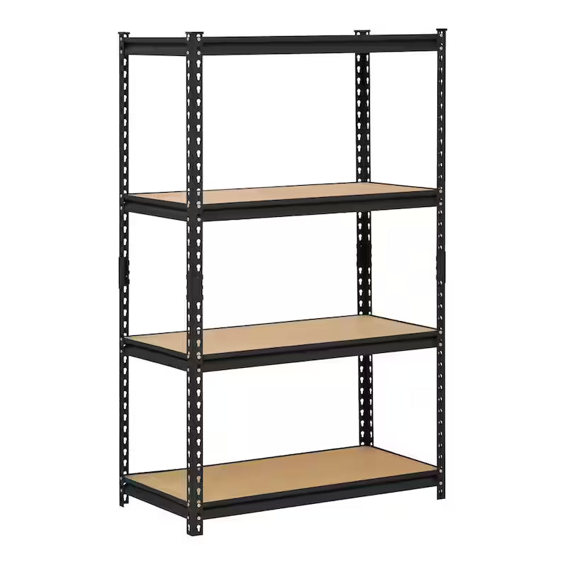 4-Tier Heavy Duty Steel Shelving Unit in Black L88243