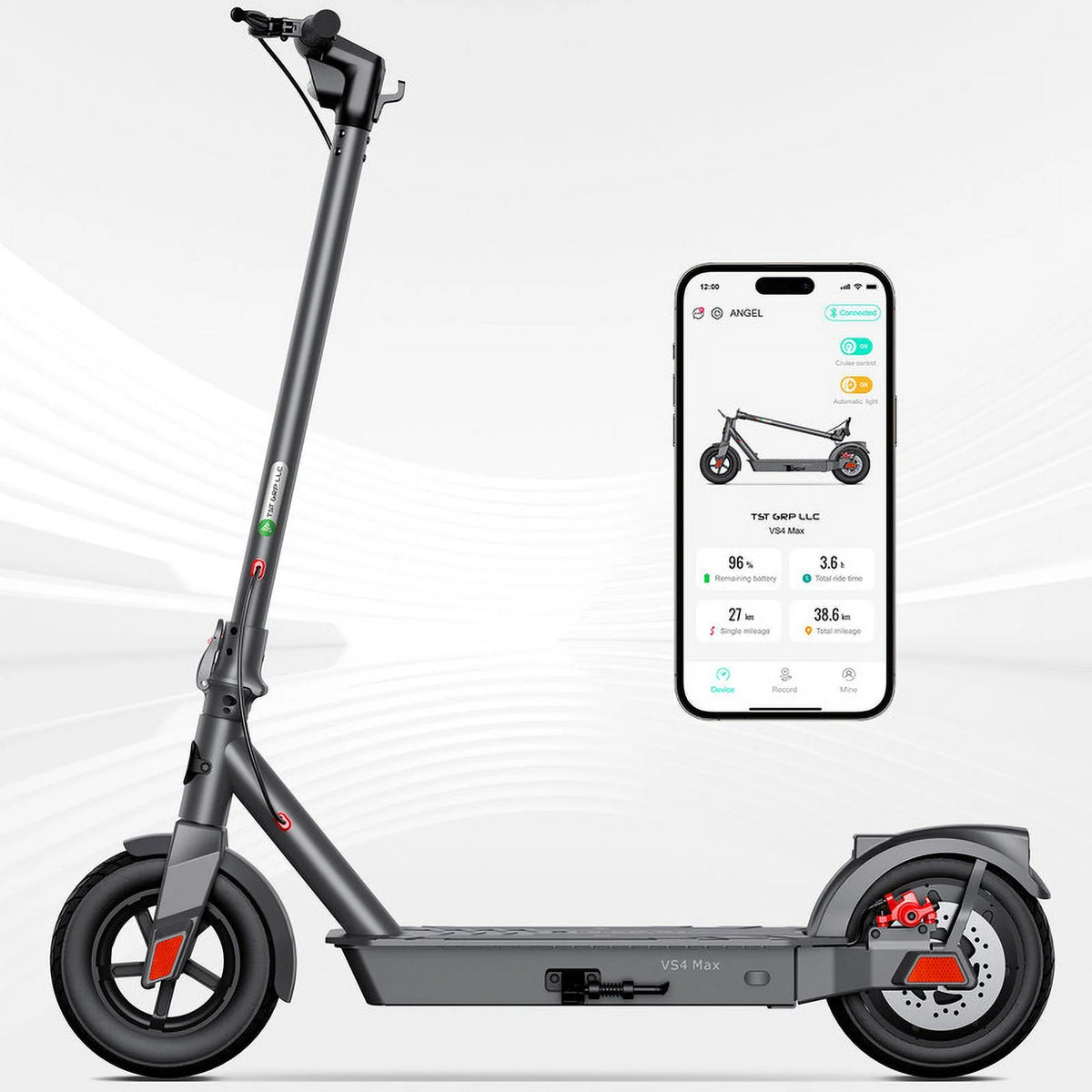 Electric Scooter with 10 Tires, 20 Miles Range, 500W Motor, 19 MPH M50421