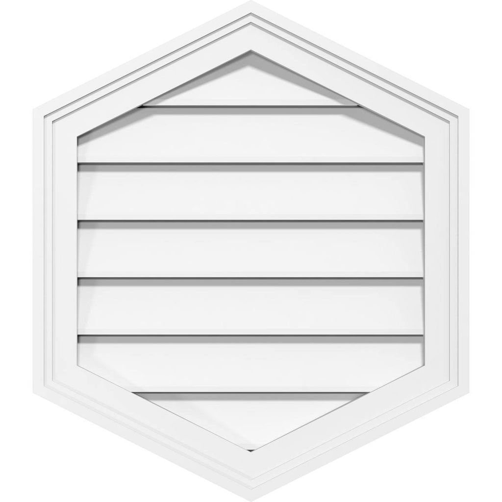 42x22W x 26x22H Vertical Peaked Surface Mount PVC Gable Vent 4/12 Pitch Y59073