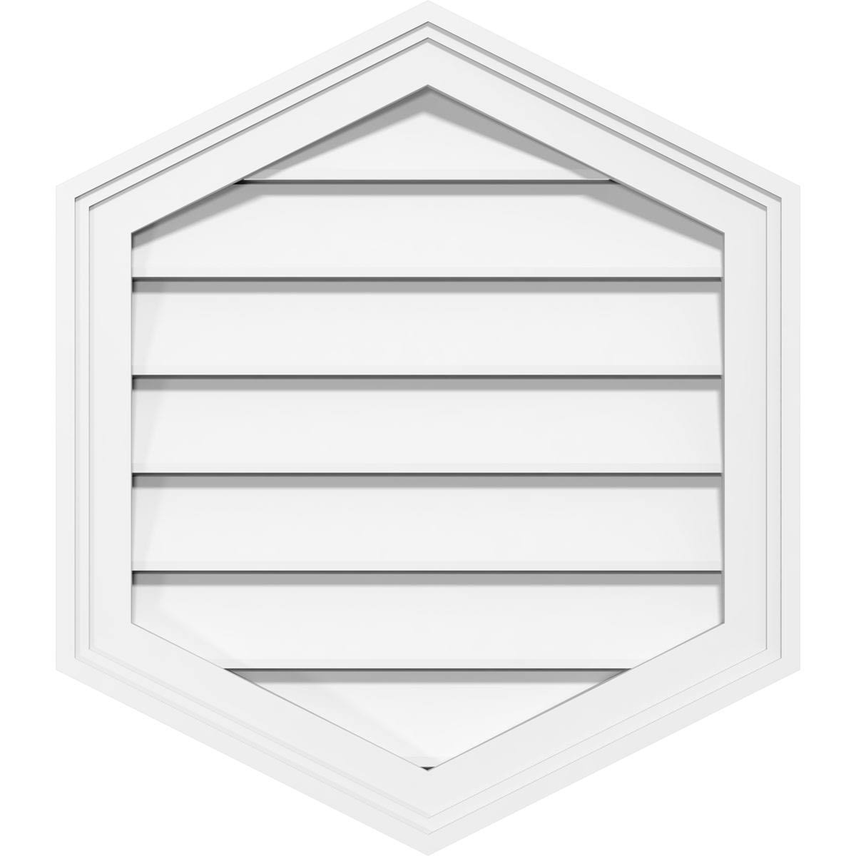 42x22W x 26x22H Vertical Peaked Surface Mount PVC Gable Vent 4/12 Pitch Y59073