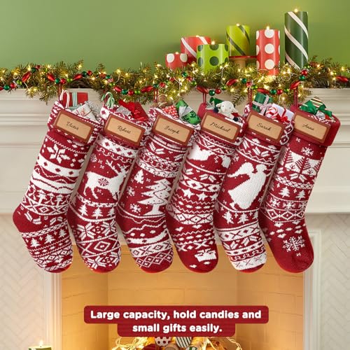 4 Pack Large 18" Knit Christmas Stockings N278