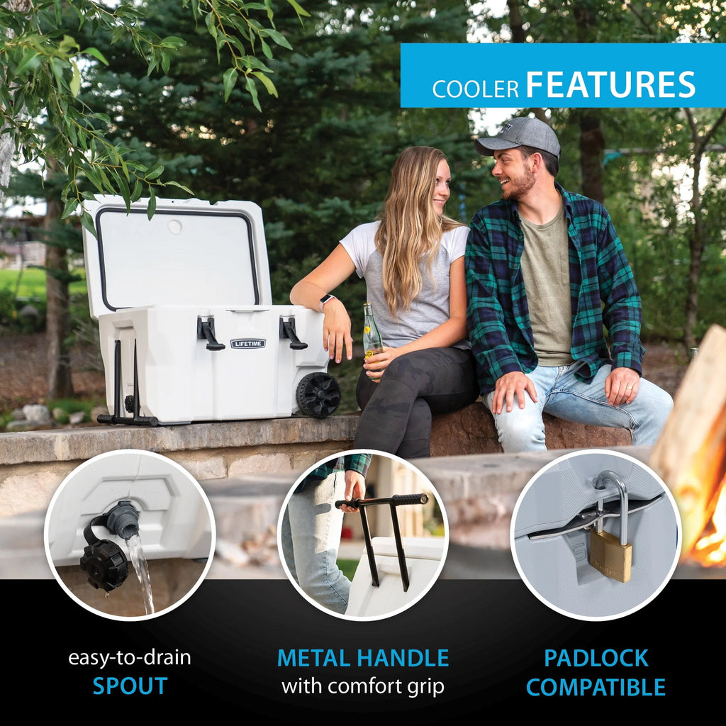 55 Quart High Performance Cooler with Wheels E475615