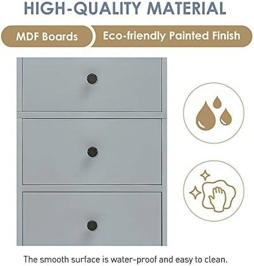 White 3 Drawer Bathroom Cabinet T462757