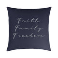 Navy Blue and White Embroidered Lumbar Pillow G798684