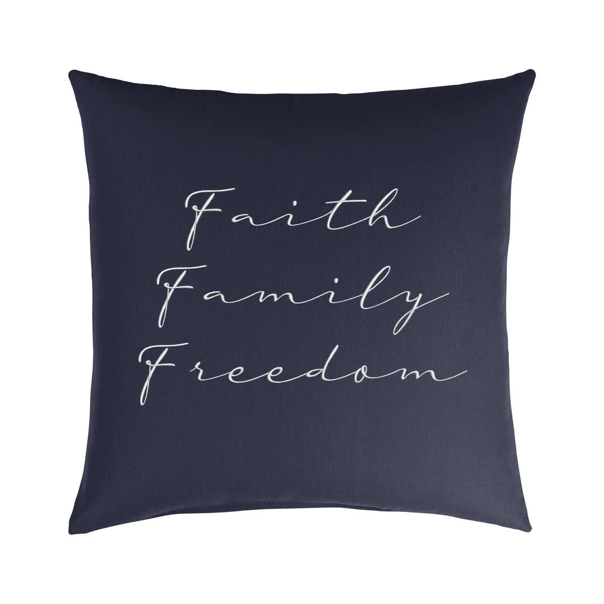 Navy Blue and White Embroidered Lumbar Pillow G798684