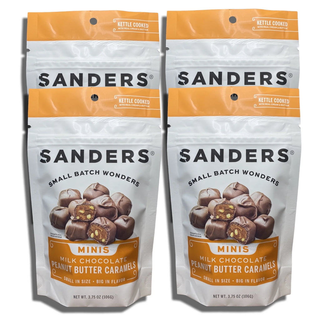 Milk Chocolate Peanut Butter Caramels 3.75 Ounce Bag Value Pack of 4 K85852
