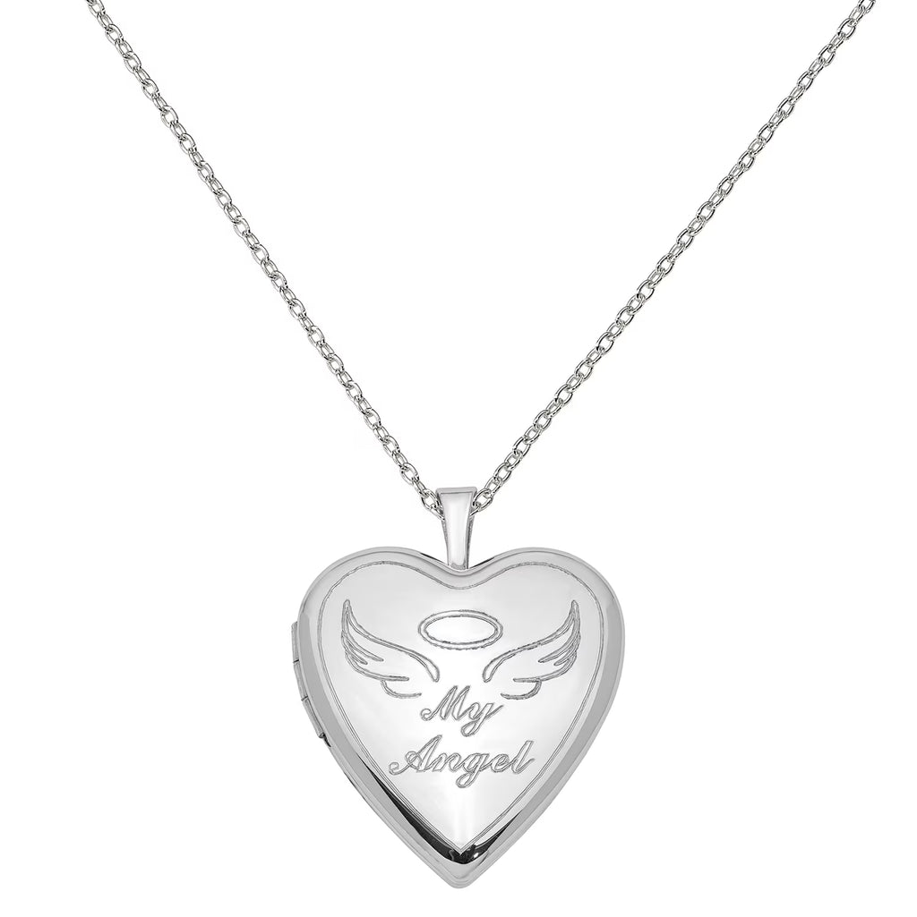Sterling Silver 21mm Polished Heart Locket with 18-inch Cable Chain Q2133