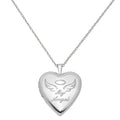Sterling Silver 21mm Polished Heart Locket with 18-inch Cable Chain Q2133