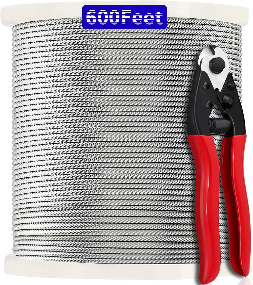 1/8 T316 Stainless Steel Cable 600FT Wire Rope 7 x 7 Strands X341