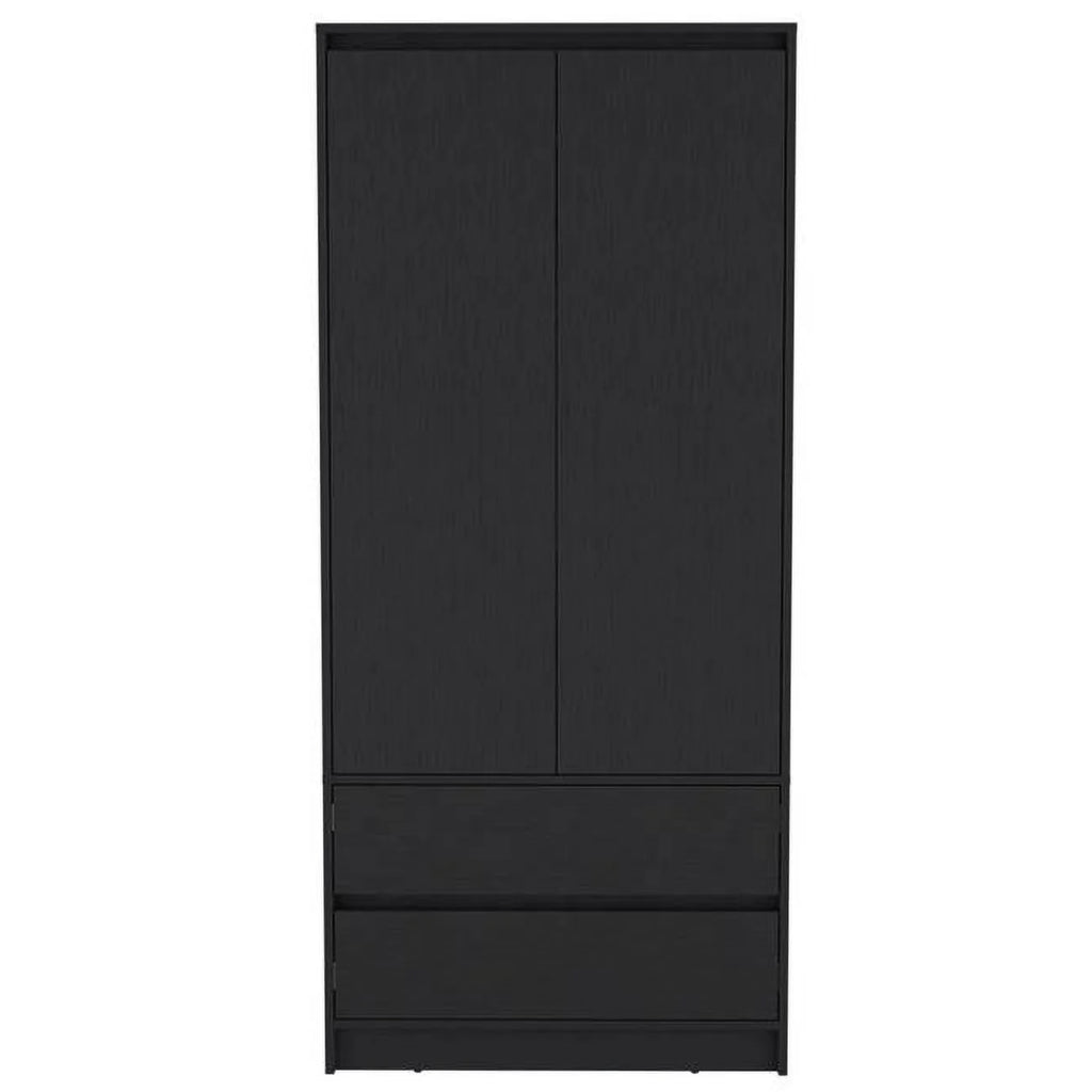 Black 32 in. Two Drawer Combo Dresser T173281