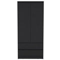Black 32 in. Two Drawer Combo Dresser T173281