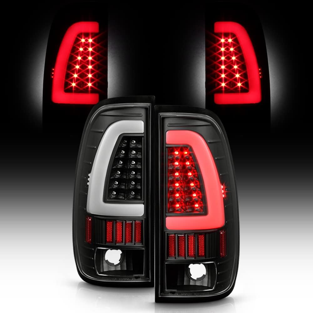 Red Clear LED Tail Lights Pair Left+Right L3010