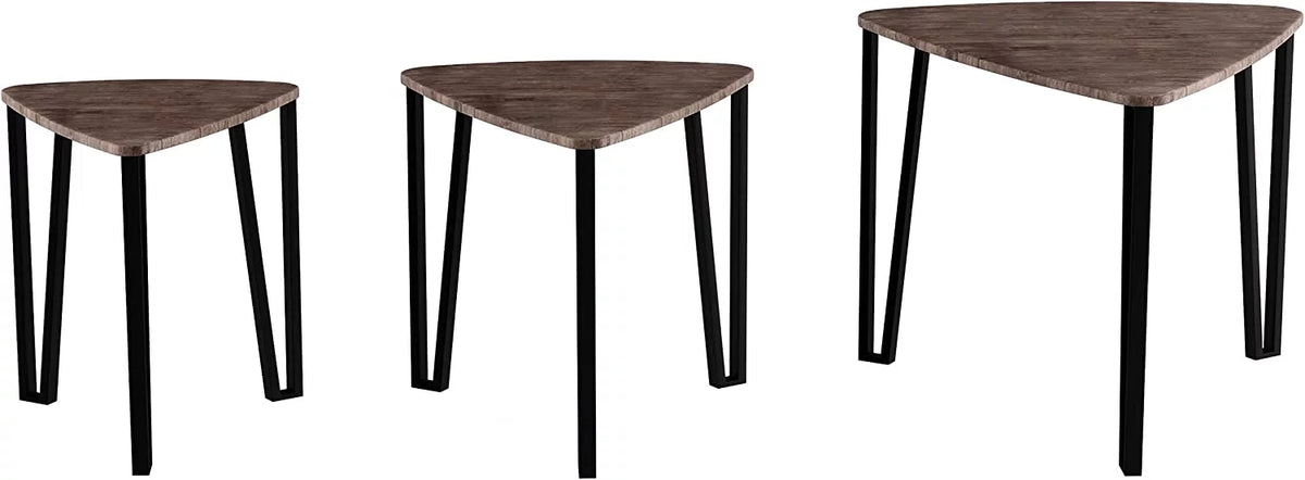 Set of 3 Woodgrain Nesting Tables A567169