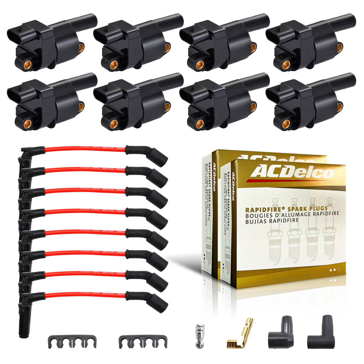 Ignition Coil Packs & Spark Plug for Chevrolet Avalanche Silverado GMC Cadillac W831