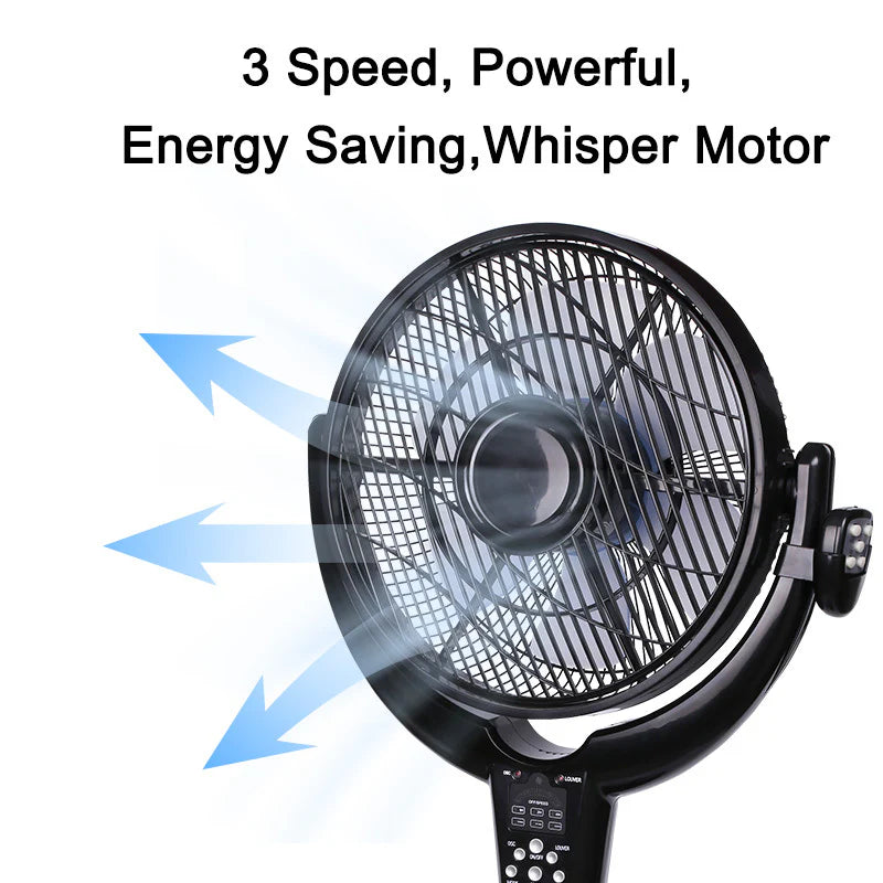 14'' Pedestal Fan with Remote LED Timer J293
