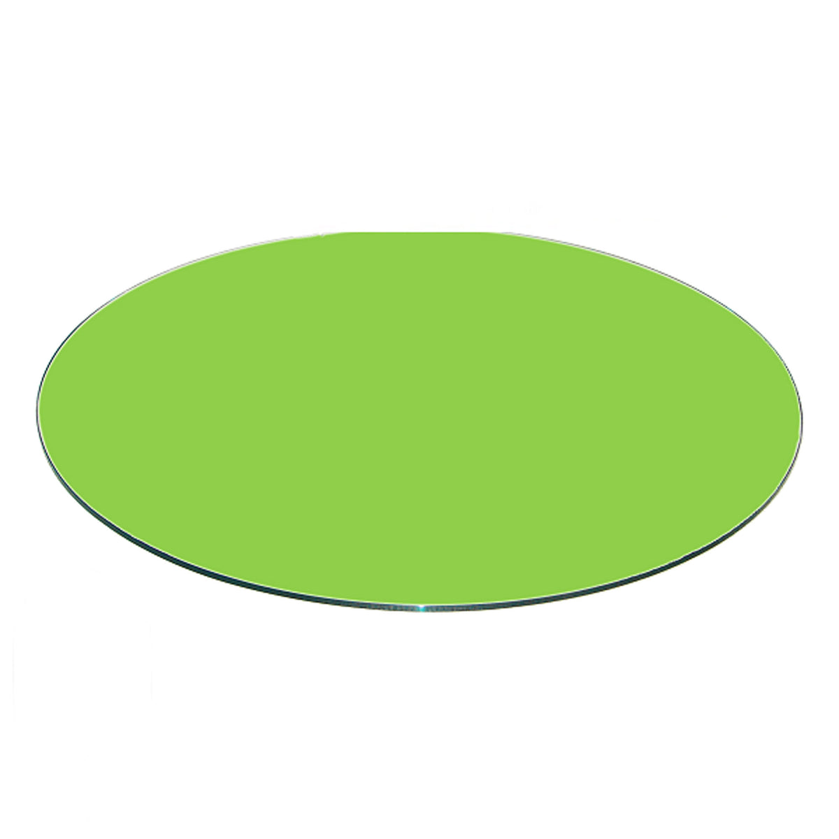 Green Round Tempered Glass Table Top I158921