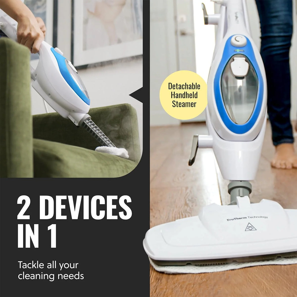 10-in-1 Steam Mop with Handheld Steam Cleaner I420431