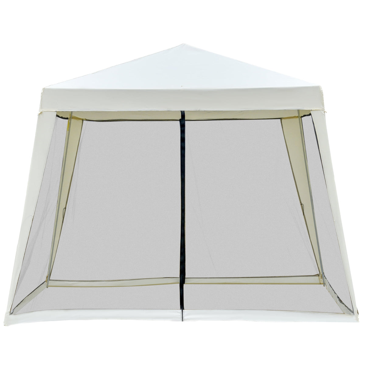 10' x 10' Folding Slant Leg Screened Canopy Tent with Mesh Sidewalls W4843
