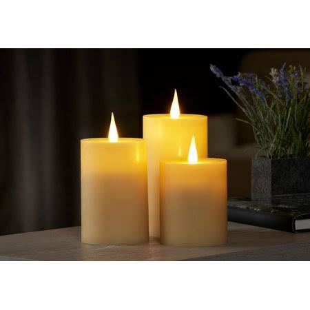 Flameless Wax Candles (Set of 3) J11354
