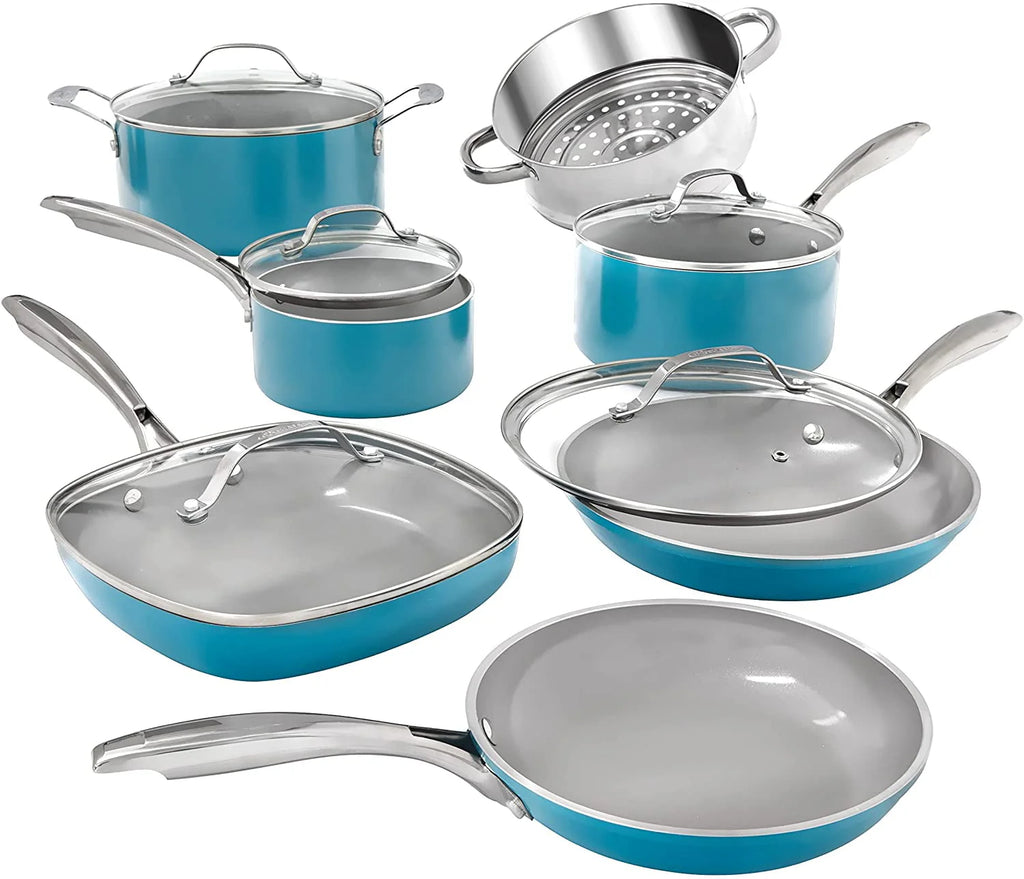 12 Piece Non Stick Ti-Cerama Copper Cookware Set A729061