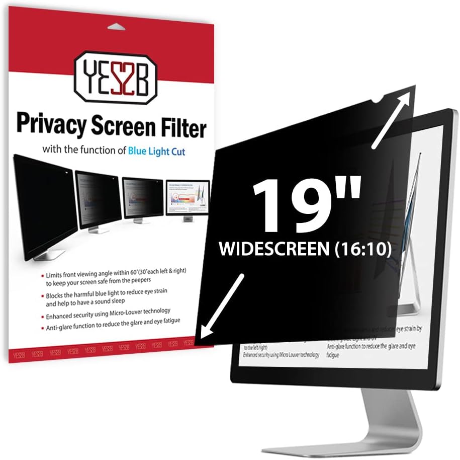 19 Inch Monitor Privacy Screen Filter for 16:10 Widescreen Display, Pack of 2 X64054