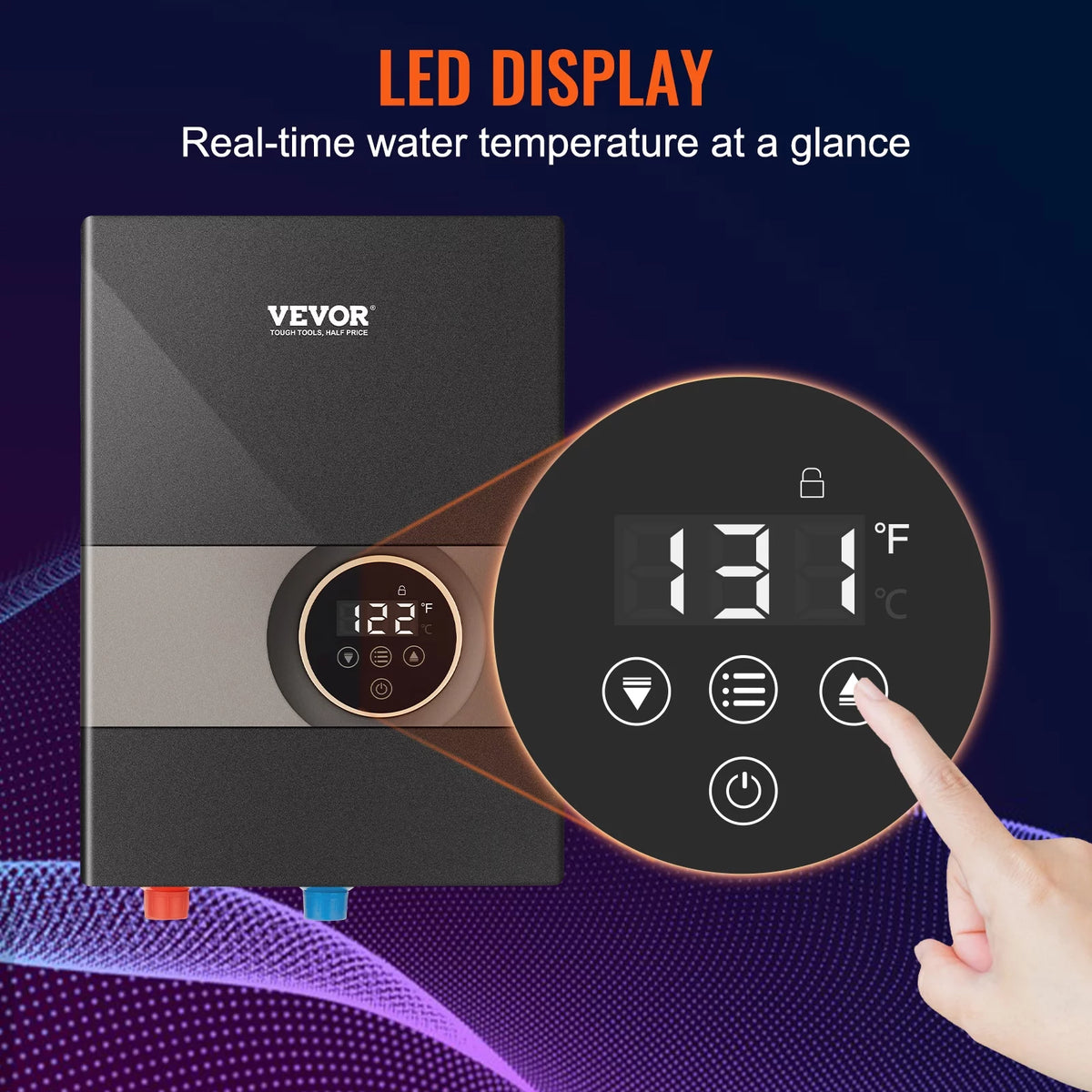 8KW Instant Hot Tankless Electric Water Heater T183