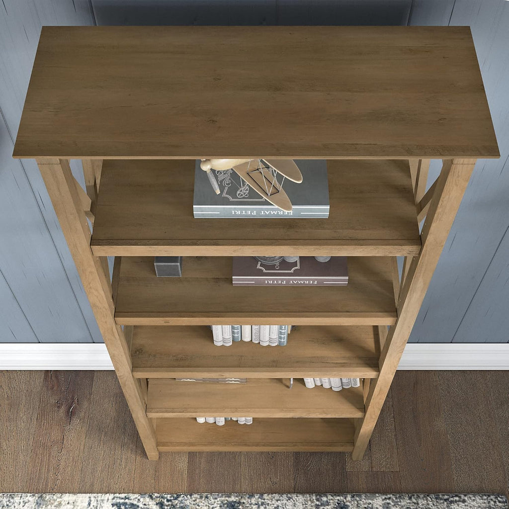 5 Shelf Bookcase Set, Reclaimed Pine L44504