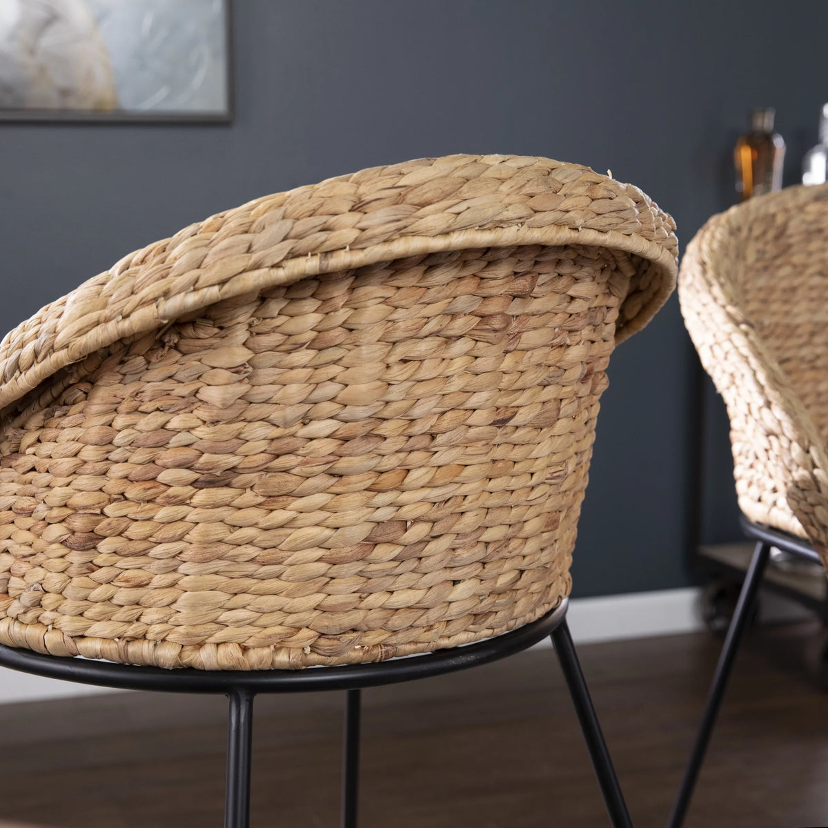 Water Hyacinth Counter Stools 2pc Set W3369