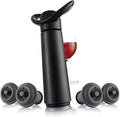 Black Wine Saver with 1 Pump 4 Stoppers R377