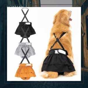 Washable Female Dog Diaper with Suspender 3 Pack M9776