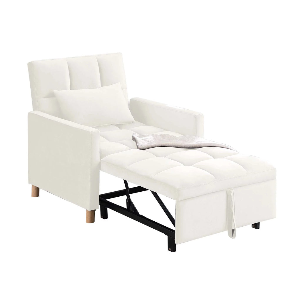 Gray Convertible Sleeper Chair Bed F73580