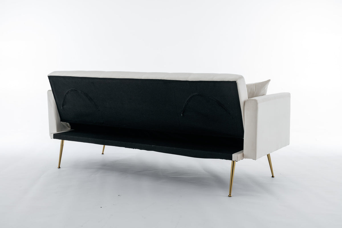 Beige Convertible Sofa Bed I491
