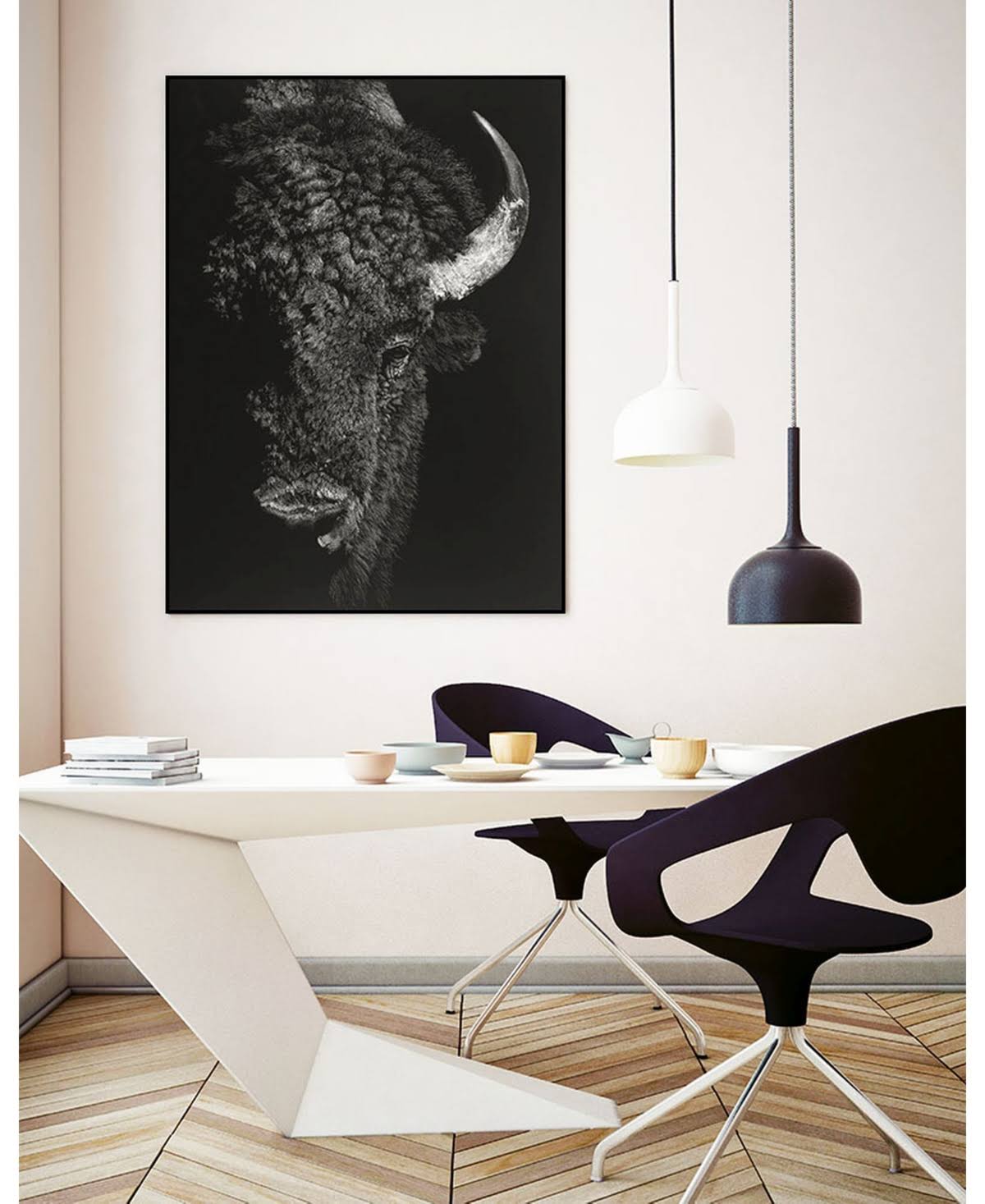 Framed Canvas Art Block - Tan P503629