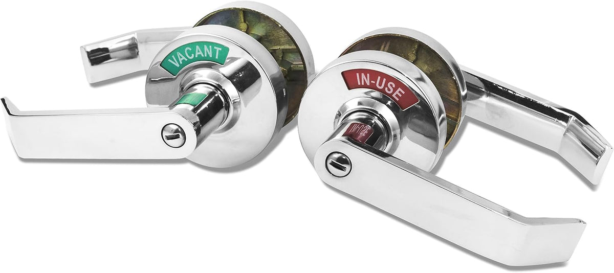 Privacy Indicator Lock with Keys, Satin Chrome T28208