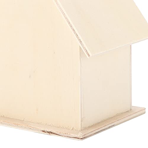 Wooden Bird House Kits for Kids Small Hanging Birdhouse for Outside Durable Wood DIY Bird Nest Hut Large size with hemp rope C21845