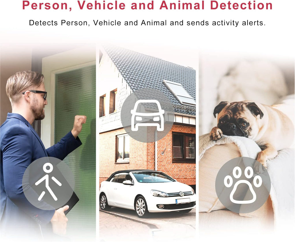 2pc 1080p WiFi Smart Indoor Security Camera with Night Vision K95977