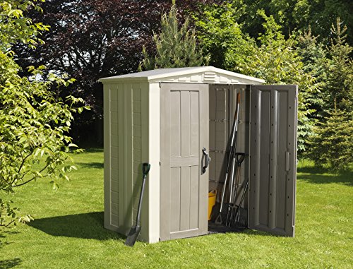 6x3 Outdoor Storage Shed Kit, Taupe & Brown R9645