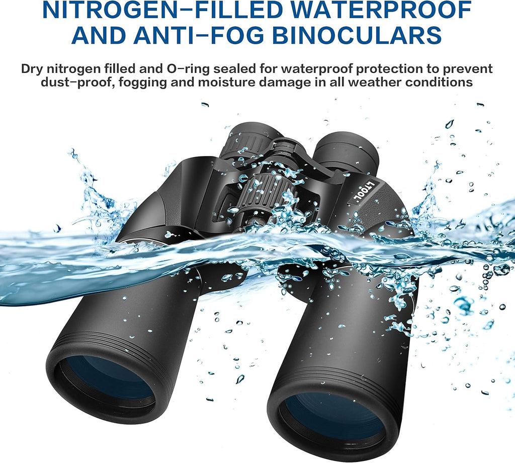 10x50 HD High Power Binoculars with Carrying Case and Neck Strap B549