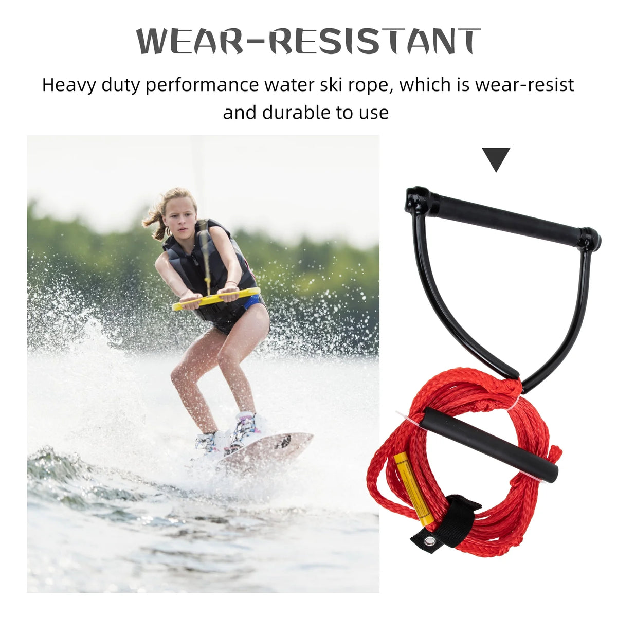 Rope Water Ski Kneeboard Strap Wakeboard Tow Equipment D848862